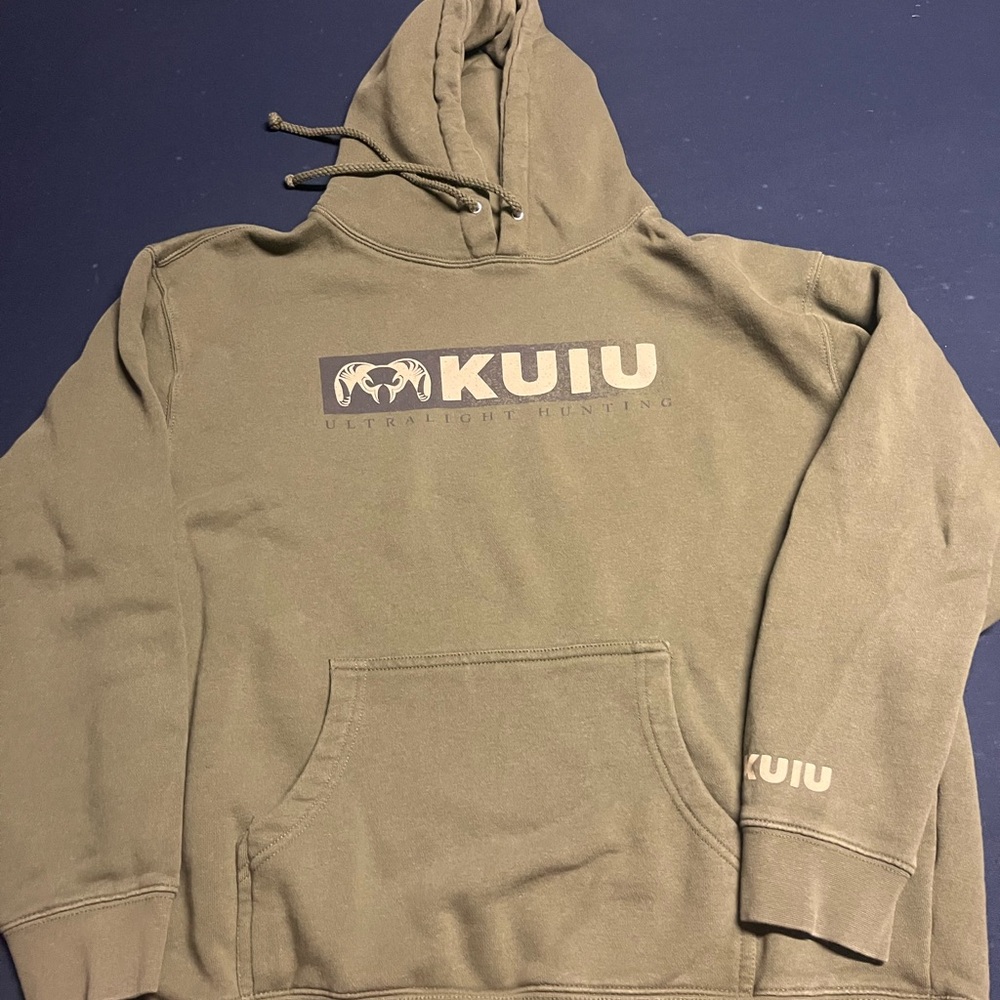 KUIU Olive Green Logo Pullover Hoodie